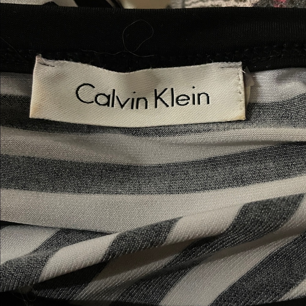 Calvin Klein Black & White Striped Sleeveless Maxi Dress π₯ - Size Medium - Picture 13 of 16